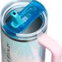 STANLEY Quencher ProTour Flip Straw Tumbler with Leakproof Lid 40 oz | Built-In Straw & Handle | Cupholder Compatible for Travel | Insulated Stainless Steel Cup | BPA-Free | Sea Glass Plume