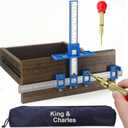 Cabinet Hardware Jig, King&Charles Cabinet Handle Jig with Automatic Center Punch, Avoid Jitter Caused by Direct Drilling. Use for Handles and Pulls on Drawers/Doors, Perfect Set.