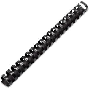 Binditek 50 Pack Plastic Binding Comb Spines, 1 Inch Diameter, 225 Sheet Capacity, 19 Ring, for Letter Size, Black, for Students and Coworkers