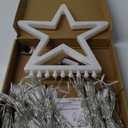 PUHONG Christmas Decorations Star Lights, 320 LED Christmas Tree Toppers Lights Outdoor,16.4Ft String Lights 8 Memory Modes with 14" Lighted Star for Xmas New Year (Iron-Multicolor)