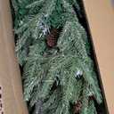 Pre-Lit Snowy Christmas Hinged Tree with Flash Modes and Multi-Color Lights, 5FT