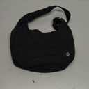 WESTBRONCO Small Puffer Crescent Shoulder Bag for Women, Nylon Quilted Shoulder Purses, Puffy Handbags with Adjustable Strap (Black)