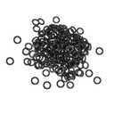 Boxonly Nitrile Rubber O-Rings 4mm OD 2mm ID 1mm Width Metric Sealing Washer Round O-Ring Gasket O Rings Seal Grommets, Black, Pack of 50