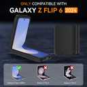 for Samsung Galaxy Z Flip 6 Case - Heavy Duty, Military Grade Protection, Shockproof, Drop & Dust Proof, Belt Clip Holster (Black)
