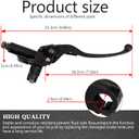 LOCOPOW 7/8 Left Hand Hydraulic Brake Lever Master Cylinder for Chinese 50cc-250cc 110cc 125cc ATV Quad Dirt Mini Bike Moped Tao Tao Coolster Apollo Kazuma Sunl Roketa Lifan Motorcycle