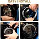 Headlight Mount Bracket Ring Replacement Set 4Pcs Compatible with Wrangler JK 2007-2018