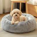 Puppy Bed for Calming Dog Anti-Anxiety Donut Dog Bed for Small Dogs Washable Fuzzy Dog Bed Fits up to 15 lbs Pets Beds for Small Dog