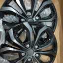 AutoBeeDen 2-Pack Universal Hubcaps Replacement R14 14 inch, Steel Wheel Rim Cover for Most Cars Trucks Sedans SUV, 14" 14 in Wheel Covers Hub Caps (Gray+Black Color)