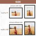 8x10 inch Picture Frame (Set of 3), 8x10Photo Frames with 5x7 Removable Mat, High Definition Plexiglass, Vertical and Horizontal Display, Wall Hanging Photo Frame, Black