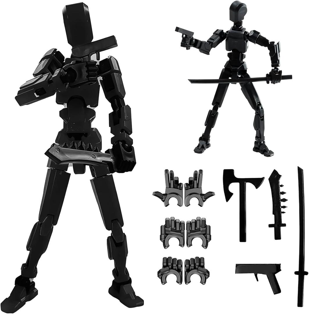 2026 New Assembly Completed-Titan 13 Action Figure,Dummy Robot 13 Action Figures Set,3D Printed Multi-Jointed Action Figures,Nova 13 Action Figure for Collectors Desktop Decorations(Black)