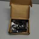 4 Pieces Self Adhesive Curtain Rod Bracket, Universal Plastic Curtain Rod Holders, No Drill Curtain Rod Brackets Curtain Rod Hooks for Bathroom, Bedroom, Livingroom, Kitchen (Black)