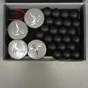 4 Pack Car Wheel Center Hub Cap Kit with 22 Lug Nut Covers, 2.2 in (56mm) Wheel Rim Covers Center Hubcaps with Emblem for Model 3 / Model Y, Gray & Silver Exterior Decoration for Tesla