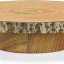 Wood Cake Stand 10-12 Inch, Natural Wedding Cake Table Display Stands, Rustic Large Cake Decorating Supplies for Party/Baby Showers/Reception/Event