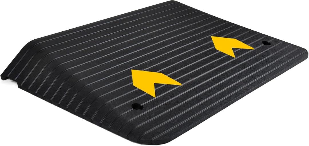 Pyle Rubber Threshold Ramp 3.5 Inch | Portable, Non-Slip Wheelchair Ramp | Sturdy Built for Indoor Outdoor Use | 3300 lb Capacity & Tool-Free Setup | 35.4 x 20.8 in | for Scooters, Walkers, Strollers