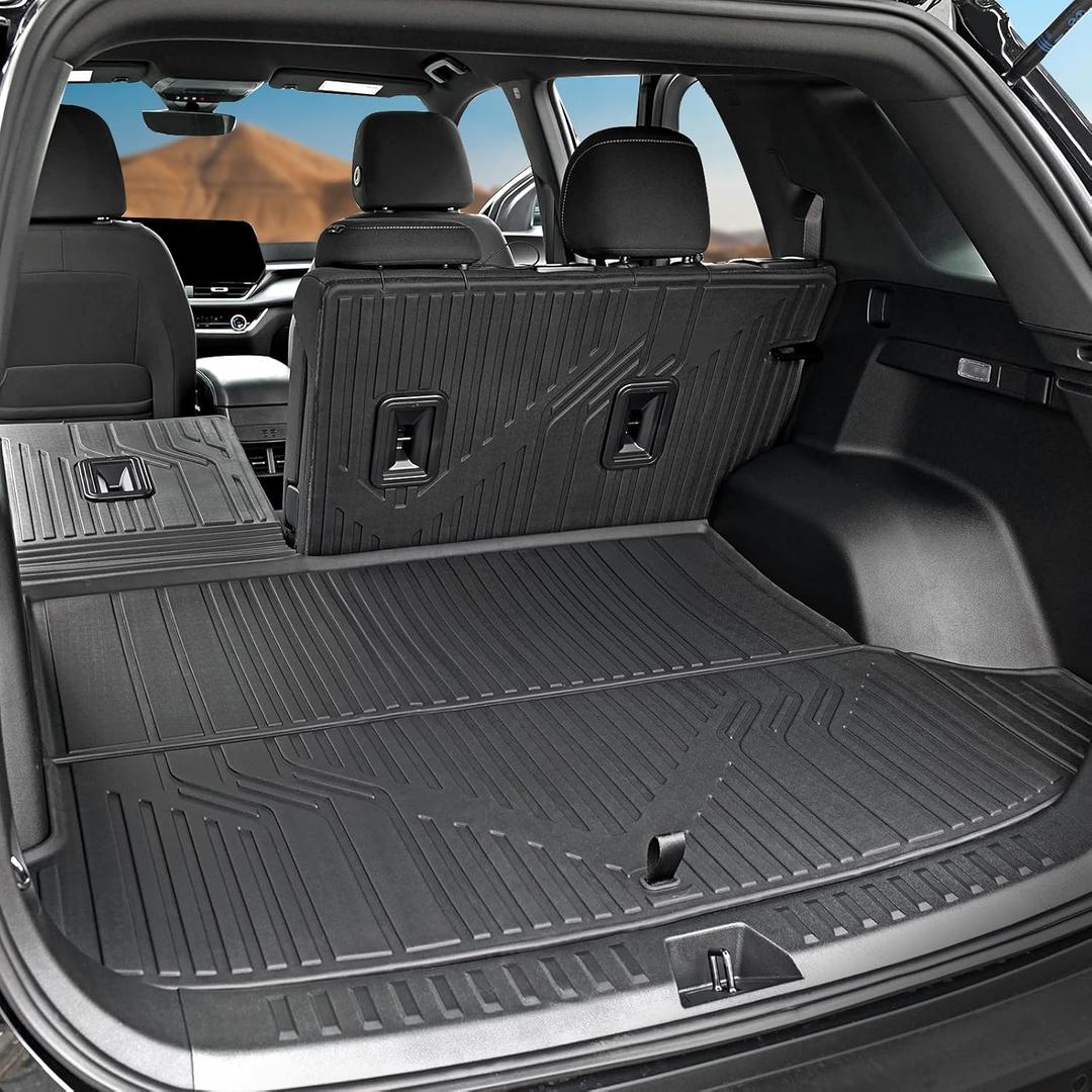 Cargo Mat with Backrest Mat for 2025-2026 Chevy Equinox(Only Gas)/GMC Terrain, All Weather TPE Trunk Cargo Mat Car Accessories for Chevrolet Equinox