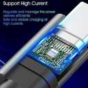 USB C to USB C Cable, 100W 5A Super Fast Charging, PD 3.0, Type C to Type C, 3-Pack (5ft, 6.6ft, 6.6ft), for iPhone 15/15 Pro/15 Pro Max, iPad Pro