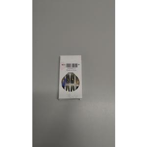 RUOKEXIN Long Square Press on Nails Blue French Tip Fake Nails Blue Ombre False Nails with Gold Glitter Designs Full Cover Glue on Nails Glossy Artificial Nails Cute Stick on Nails for Women 24Pcs