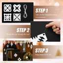 2 x Oudain 20 Pcs Christmas Polar Snowflake Ornaments Large Hanging Cardboard Snowflakes Christmas Winter Party Decorations for Winter Holiday Polar Gifts Xmas Tree Home Wall Ornaments