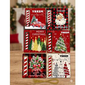 Christmas Tree Decoration Pendant, Fun Pinecone Xmas Hat Xmas Tree Accessories Christmas Pendants Hanging,Owl Rabbit Fox Christmas Ornament