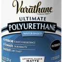 Varathane Water-Based Crystal-Clear Ultimate Polyurethane | Interior Wood Protection | Fast Dry Time | Easy Clean Up | Matte | Quart (1 Quart (Pack of 1))