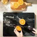Natural Black Marble Pastry and Cutting Board, 12x16x0.7 Inch, Heavy for Dough Chocolate, Pack of 1