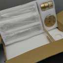 Hewory Gold Hurricane Candle Holders: Brass Candlestick Holders Set of 6 Tall Taper Candle Holders for Candlesticks Candle Sticks Holder Decor for Table Centerpiece Wedding Party Christmas Decorations