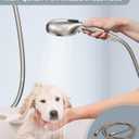 JDO Shower Head with Handheld, High Pressure Handheld Shower Head 9 Settings, Detachable Shower Head Set with Stainless Steel Hose and Shower Bracket (Brushed Nickel)