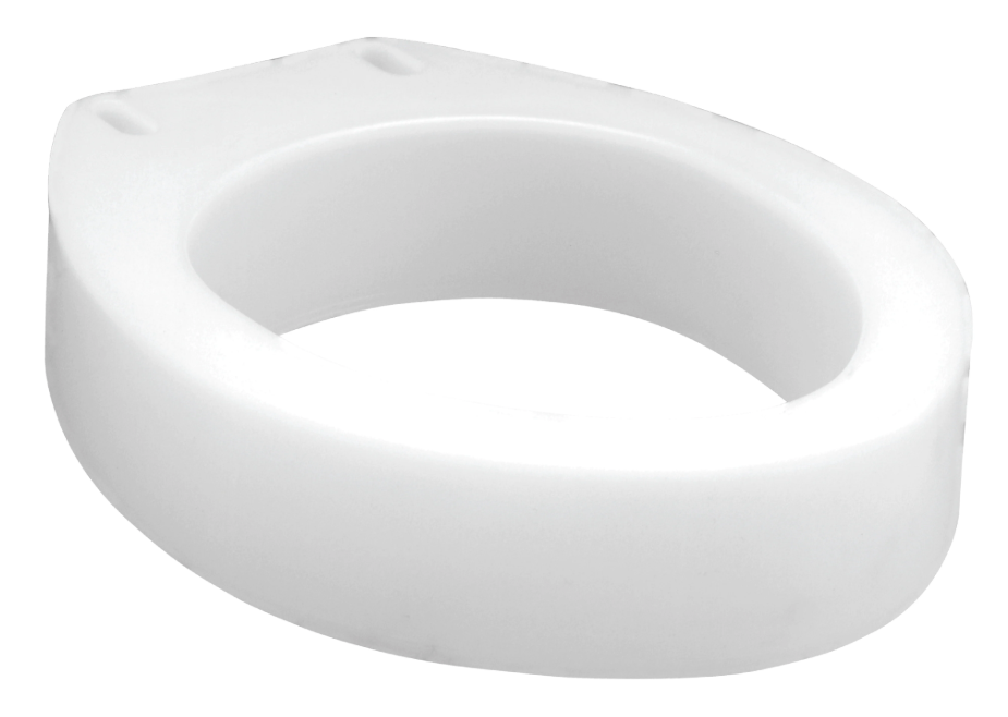Carex Elongated Hinged Toilet Seat Riser, Adds 3.5 Inches of Height to Toilet, 300 Pound Weight Capacity, Raised Toilet Seat