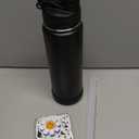 Swigina [2-IN-1 LID] Insulated Water Bottle with Silicone Boot (36hrs Cold/ 18hrs Hot) - DIY Stickers, Leakproof, BPA Free, Black, 24 oz