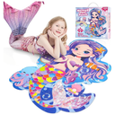 Floor Puzzles for Kids Ages 3-5,54 Pieces Mermaid Puzzle Toys for Girls 4-6,Large Jigsaw Puzzles for Toddlers,Educational Toys Birthday Halloween for Girls 3 4 5 6 7 8 Year Old(Mermaid)