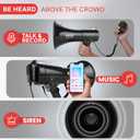 PYLE 50W Megaphone Speaker PA Bullhorn - Built-in Siren, Adjustable Volume Control, 35mm Aux Input, 1554 Meters Range, Perfect for Sports Events, Emergency Drills, and Outdoor Activities, Black