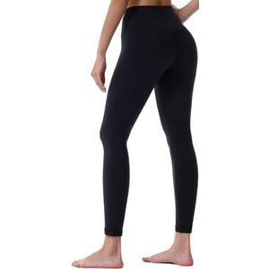 Sunzel Womens Workout Leggings With High Waist Tummy Control, Large, Black