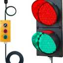 200mm(8inch) LED Traffic Light, Button Control Red Green Stop Go Light
