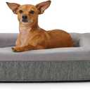 Casper Dog Bed, Plush Memory Foam, Medium, Gray, 25.0"L x 33.0"W x 6.0"Th