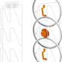 Durmmur 2 Pack Pot Lid Organizer Rack, 6-Tier Pot Lids Holder for Cabinet Door/Wall, No Drilling Adhesive Wall/Door Mounted Rustproof Pot and Pan Cover for Kitchen Storage, White