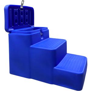 Horsemen's Pride 3-Step Mounting Step with Storage, Blue