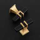 HOME EDIT 30 Pack 2 inch Black & Gold Cabinet Handles Square Zinc-Alloy Pulls for Kitchen Dresser Closet and Bathroom Cabinets Hardware