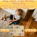 Wooden Peg Puzzle for Toddlers, Cognitive Learning, Double Side Scens Board for Home School Planner,Autism Learning Materials