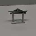 livelyfish Japanese Fish Tank Decorations Asian Aquarium Decor Torii Gate Ornament Japanese Shrine Oriental Pagoda Aquarium Sandstone Bridge Statues Betta Fish Decorations for Tank, L2