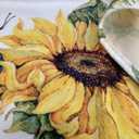 Vibrant Sunflower Window Valance for Bedroom Living Room, Yellow Sun Flower Curtains Valanes for Windows, 3" Rod Pocket Window Treatment for Animal Summer Home Decorations, 54 x 18 Inch, 1 Panel
