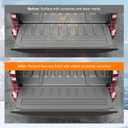 powoq Tailgate Mat Compatible with 2022 2023 2024 2025 2026 Nissan Frontier Tailgate Liner TPE Truck Mat Replacement for 2022-2026 Nissan Frontier Accessories(Stripe Style Tailgate Mat)
