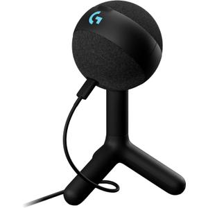 Logitech G Yeti Orb Condenser RGB Gaming Microphone with LIGHTSYNC, USB Mic for Streaming, Cardioid, USB Plug and Play for PC/Mac - Black