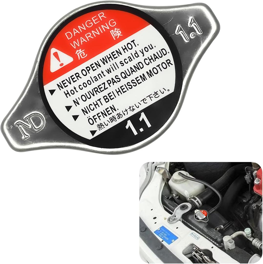 Coolant Radiator Cap, Replace 19045-RAA-003, 19045-PAA-A01, Radiator Cover Compatible with 1992-2005 Honda Civic 1994-2006 Accord 1997-2005 CRV 2003-2008 Honda Pilot 1995-2007 Odyssey (1PC)
