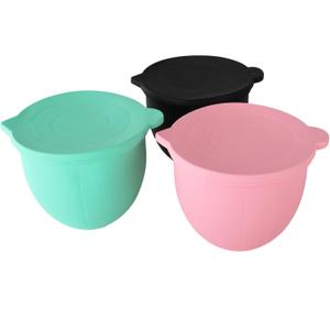 Silicone Liners for KitchenAid 7 Quart Stand Mixer - Bwol Liners for Kitchen Aid Mixer, No More Mixer Bowls Needed - 3 Liners & 3 Lids, Red & White & Black