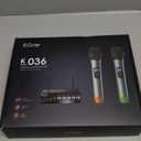 FIFINE UHF Dual Channel Wireless Handheld Microphone, Easy-to-use Karaoke Wireless Microphone System