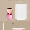 Travel Mirror with Lights Makeup Mirror Touch Screen 3 Colors Light 72 LEDs Rechargeable, 1000mHA 7.9x5.3-Inch Desk Compact Mirror White