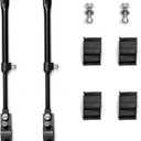 Two Side Support Bars for Rear Bike Rack, Adjustable Length, Includes Two Screws, Four Rubber Pads