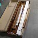 Queen Size Bed Frame, Malaysian Oak Bed Frame with Ladder Headboard, Solid Wood Bed Frames with Elevated Bed Legs, No Box Spring Needed, Noise-Free, Queen Size, Antique Espresso