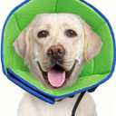 Dog Cone Collar L, Soft Cones for Large Medium Small Dogs,Adjustable Dog Cone Alternative to Stop Licking, Comfy Elizabethan Collar for After Surgery Wound Healing & Hot Spots Blue