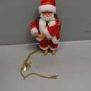 Electric Santa Climbing Rope Battery Operated Climbing Santa Claus, Climbs Up and Down, Christmas Decorations Christmas Tree Ornament Holiday Xmas Party Supplies Home Decor